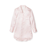 19 M Silk Shirt Dress Classic Long Sleeve Striped Spring And Summer Home Wear