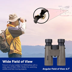 PRAKTICA Pioneer R 10x42mm Binoculars - Brown