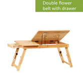 Folding Laptop Bed with Small Table Lazy Simple Desk