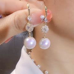 Red Bean Pearl Earrings - Elegant Personalized Jewelry