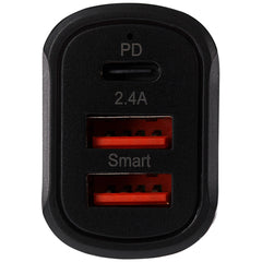 Maplin 2x USB-A / 1x USB-C Power Delivery High Speed USB Car Charger