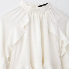 New Women's Classic Fashion Laminated Decoration Shirt