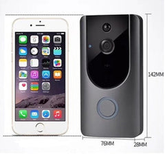 Smart WiFi Video Doorbell Camera with Night Vision & Chime - Wireless Security Intercom System
