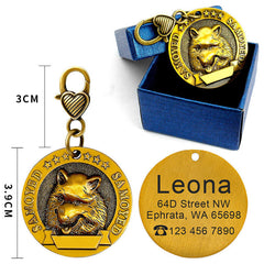 Custom Metal Engraved Dog ID Tag Anti-lost Identity Card