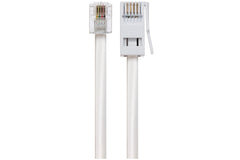 Maplin RJ11 to BT Plug BT- 431A Telephone Modem Cable - White, 3m