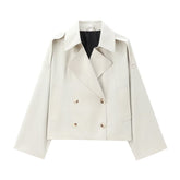 British Style Short Lapel Trench Coat