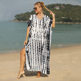 Blouse Beach Cover-up Knitted Serpentine Robe