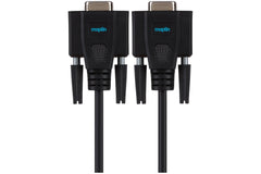 Maplin Premium Serial RS232 Null Modem 9 Pin Female Cable - Black, 3m