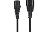 Maplin Power Lead IEC C14 Male Plug to C13 Female Extension Lead - 5m, Black