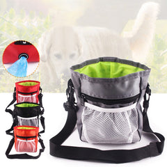 Drawstring Pocket Design Dog Pouch Walking Food Treat Snack Bag