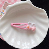 Cartoon Love Bunny Barrettes Broken Hair BB Clip Cute Bow Hair Clip Forehead Bang Clip Headdress