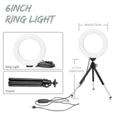 6 inch LED Photography Video Light Panel RGB Filters Lighting Photo Studio Lamp Kit For Shoot Live Streaming Ring Light Tripod