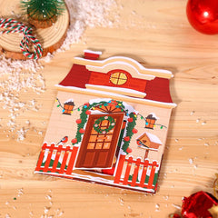 Cat Xmas Party Greeting Cards Christmas TreeThree-dimensional Pop Up Card With Envelope 3D Postcard Holiday Supplies