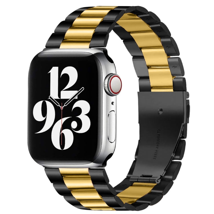 For Apple Watch Series 10 42mm / 9&8&7 41mm / SE 3&SE 2&6&SE&5&4 40mm / 3&2&1 38mm Fold Buckle 3 Beads Stainless Steel Watch Band For Apple Watch Series 10 42mm / 9&8&7 41mm / SE 3&SE 2&6&SE&5&4 40mm / 3&2&1 38mm Fold Buckle 3 Beads Stainless Steel Watch Band
