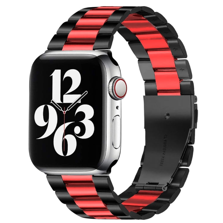 For Apple Watch Series 10 42mm / 9&8&7 41mm / SE 3&SE 2&6&SE&5&4 40mm / 3&2&1 38mm Fold Buckle 3 Beads Stainless Steel Watch Band For Apple Watch Series 10 42mm / 9&8&7 41mm / SE 3&SE 2&6&SE&5&4 40mm / 3&2&1 38mm Fold Buckle 3 Beads Stainless Steel Watch Band