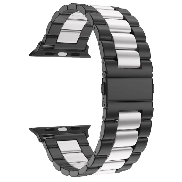 For Apple Watch Series 10 42mm / 9&8&7 41mm / SE 3&SE 2&6&SE&5&4 40mm / 3&2&1 38mm Fold Buckle 3 Beads Stainless Steel Watch Band For Apple Watch Series 10 42mm / 9&8&7 41mm / SE 3&SE 2&6&SE&5&4 40mm / 3&2&1 38mm Fold Buckle 3 Beads Stainless Steel Watch Band