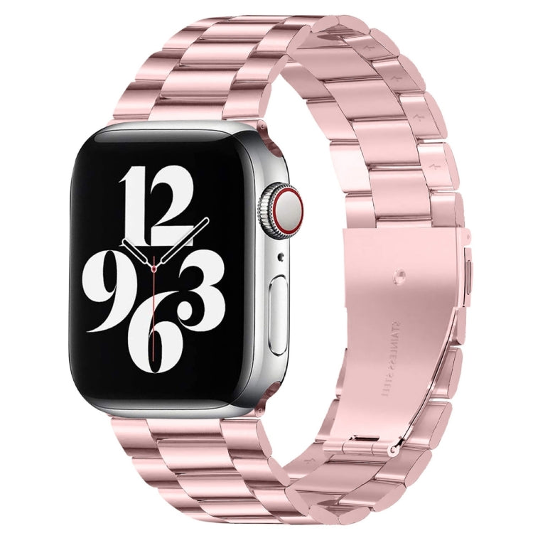 For Apple Watch Series 10 42mm / 9&8&7 41mm / SE 3&SE 2&6&SE&5&4 40mm / 3&2&1 38mm Fold Buckle 3 Beads Stainless Steel Watch Band For Apple Watch Series 10 42mm / 9&8&7 41mm / SE 3&SE 2&6&SE&5&4 40mm / 3&2&1 38mm Fold Buckle 3 Beads Stainless Steel Watch Band