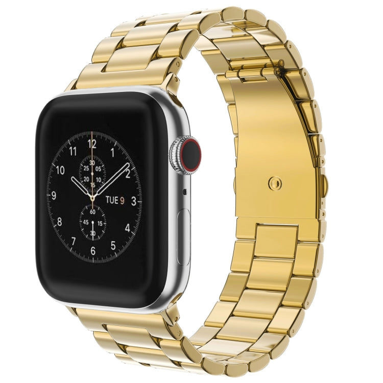 For Apple Watch Series 10 42mm / 9&8&7 41mm / SE 3&SE 2&6&SE&5&4 40mm / 3&2&1 38mm Fold Buckle 3 Beads Stainless Steel Watch Band For Apple Watch Series 10 42mm / 9&8&7 41mm / SE 3&SE 2&6&SE&5&4 40mm / 3&2&1 38mm Fold Buckle 3 Beads Stainless Steel Watch Band