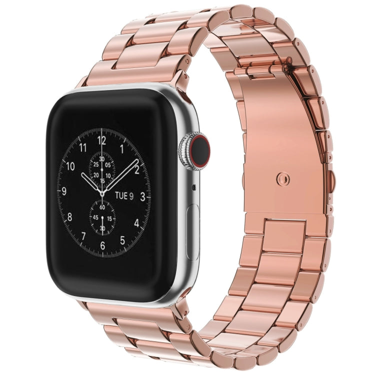 For Apple Watch Series 10 42mm / 9&8&7 41mm / SE 3&SE 2&6&SE&5&4 40mm / 3&2&1 38mm Fold Buckle 3 Beads Stainless Steel Watch Band For Apple Watch Series 10 42mm / 9&8&7 41mm / SE 3&SE 2&6&SE&5&4 40mm / 3&2&1 38mm Fold Buckle 3 Beads Stainless Steel Watch Band
