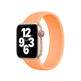 Correa de reloj de silicona elástica de color sólido para Apple Watch Series 10 de 42 mm, 9, 8 y 7 de 41 mm, SE 3, SE 2, 6, SE 5 y 4 de 40 mm, 3, 2 y 1 de 38 mm, tamaño: S 130 mm