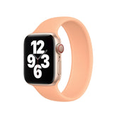 Correa de reloj de silicona elástica de color sólido para Apple Watch Series 10 de 42 mm, 9, 8 y 7 de 41 mm, SE 3, SE 2, 6, SE, 5 y 4 de 40 mm, 3, 2 y 1 de 38 mm, tamaño: M 143 mm
