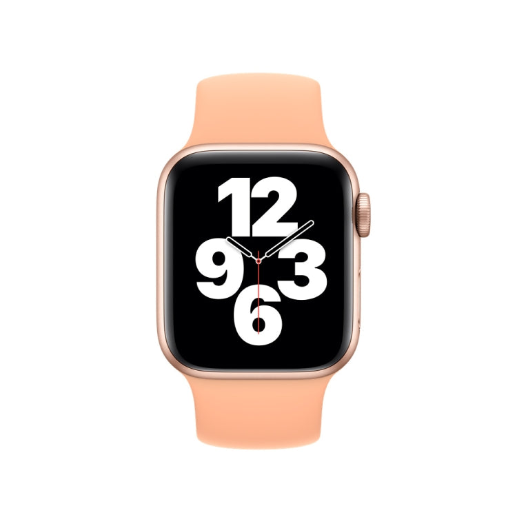 For Apple Watch Series 10 42mm / 9&8&7 41mm / SE 3&SE 2&6&SE&5&4 40mm / 3&2&1 38mm Solid Color Elastic Silicone Watch Band, Size:M 143mm For Apple Watch Series 10 42mm / 9&8&7 41mm / SE 3&SE 2&6&SE&5&4 40mm / 3&2&1 38mm Solid Color Elastic Silicone Watch Band, Size:M 143mm