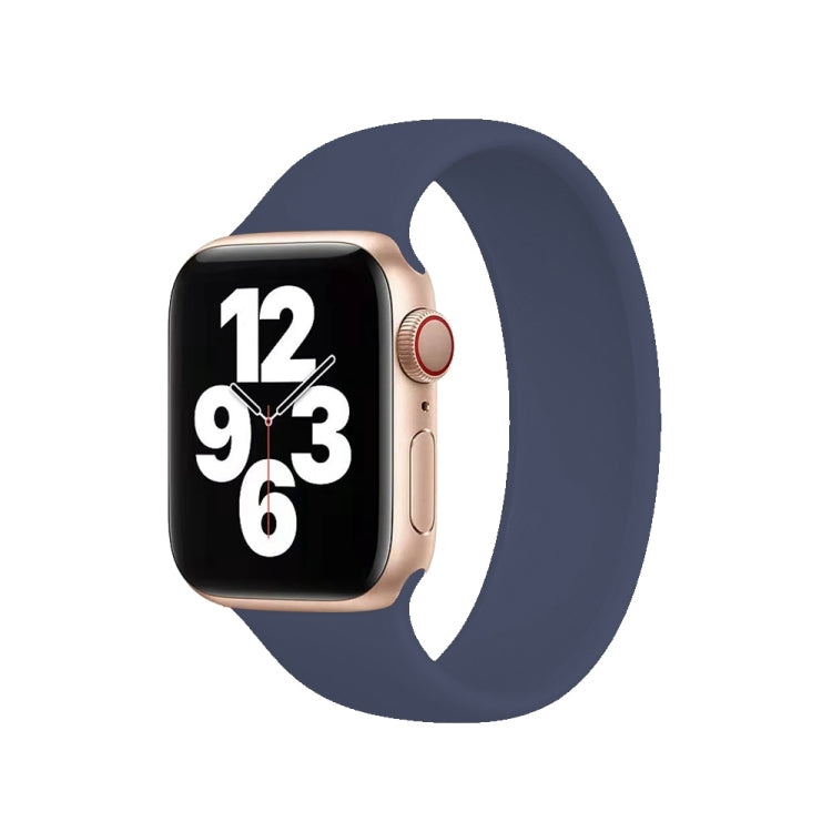 For Apple Watch Series 10 42mm / 9&8&7 41mm / SE 3&SE 2&6&SE&5&4 40mm / 3&2&1 38mm Solid Color Elastic Silicone Watch Band, Size:M 143mm For Apple Watch Series 10 42mm / 9&8&7 41mm / SE 3&SE 2&6&SE&5&4 40mm / 3&2&1 38mm Solid Color Elastic Silicone Watch Band, Size:M 143mm
