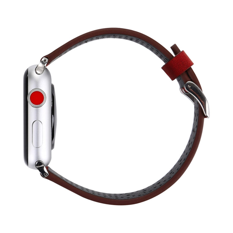 For Apple Watch Ultra 49mm&Watch Ultra 2 49mm / Series 10 46mm / 9&8&7 45mm / SE 3&SE 2&6&SE&5&4 44mm / 3&2&1 42mm Simple Fashion Genuine Leather Hole Pattern Watch Band For Apple Watch Ultra 49mm&Watch Ultra 2 49mm / Series 10 46mm / 9&8&7 45mm / SE 3&SE 2&6&SE&5&4 44mm / 3&2&1 42mm Simple Fashion Genuine Leather Hole Pattern Watch Band