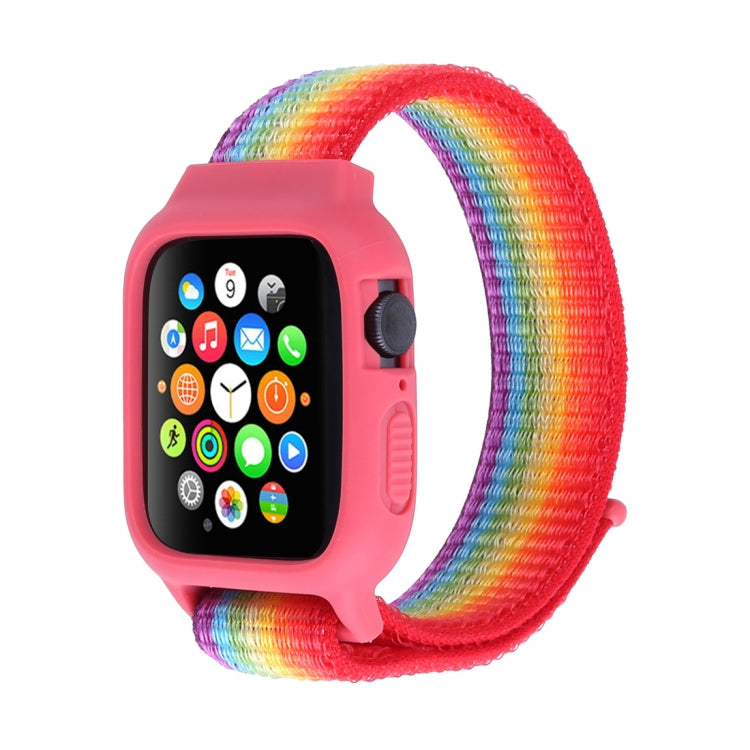 For Apple Watch Ultra 49mm&Watch Ultra 2 49mm / Series 10 46mm / 9&8&7 45mm / SE 3&SE 2&6&SE&5&4 44mm / 3&2&1 42mm Nylon Watch Band with Hook and Loop Fastener For Apple Watch Ultra 49mm&Watch Ultra 2 49mm / Series 10 46mm / 9&8&7 45mm / SE 3&SE 2&6&SE&5&4 44mm / 3&2&1 42mm Nylon Watch Band with Hook and Loop Fastener