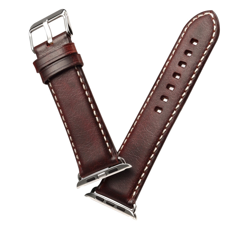 Denior Oil Wax Retro Watch Leather Watch Band for Apple Watch Series 10 42mm / 9&8&7 41mm / SE 3&SE 2&6&SE&5&4 40mm / 3&2&1 38mm Denior Oil Wax Retro Watch Leather Watch Band for Apple Watch Series 10 42mm / 9&8&7 41mm / SE 3&SE 2&6&SE&5&4 40mm / 3&2&1 38mm