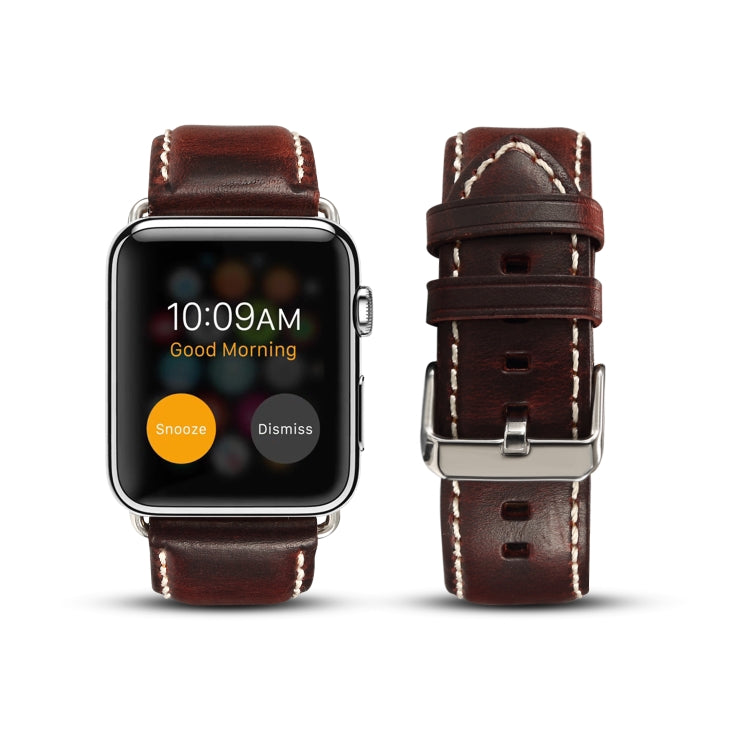 Denior Oil Wax Retro Watch Leather Watch Band for Apple Watch Series 10 42mm / 9&8&7 41mm / SE 3&SE 2&6&SE&5&4 40mm / 3&2&1 38mm Denior Oil Wax Retro Watch Leather Watch Band for Apple Watch Series 10 42mm / 9&8&7 41mm / SE 3&SE 2&6&SE&5&4 40mm / 3&2&1 38mm