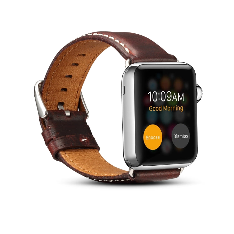 Denior Oil Wax Retro Watch Leather Watch Band for Apple Watch Series 10 42mm / 9&8&7 41mm / SE 3&SE 2&6&SE&5&4 40mm / 3&2&1 38mm Denior Oil Wax Retro Watch Leather Watch Band for Apple Watch Series 10 42mm / 9&8&7 41mm / SE 3&SE 2&6&SE&5&4 40mm / 3&2&1 38mm