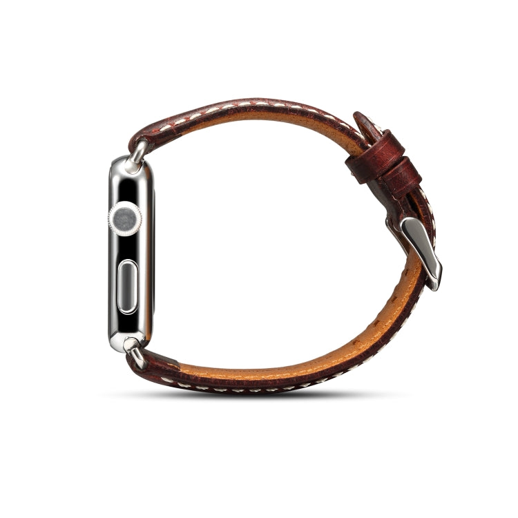 Denior Oil Wax Retro Watch Leather Watch Band for Apple Watch Series 10 42mm / 9&8&7 41mm / SE 3&SE 2&6&SE&5&4 40mm / 3&2&1 38mm Denior Oil Wax Retro Watch Leather Watch Band for Apple Watch Series 10 42mm / 9&8&7 41mm / SE 3&SE 2&6&SE&5&4 40mm / 3&2&1 38mm