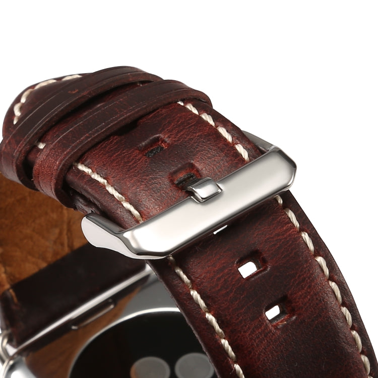 Denior Oil Wax Retro Watch Leather Watch Band for Apple Watch Series 10 42mm / 9&8&7 41mm / SE 3&SE 2&6&SE&5&4 40mm / 3&2&1 38mm Denior Oil Wax Retro Watch Leather Watch Band for Apple Watch Series 10 42mm / 9&8&7 41mm / SE 3&SE 2&6&SE&5&4 40mm / 3&2&1 38mm