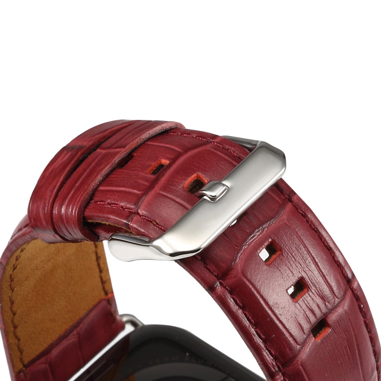 Denior Crocodile Grain Watch Cowhide Leather Watch Band for Apple Watch Ultra 49mm&Watch Ultra 2 49mm / Series 10 46mm / 9&8&7 45mm / SE 3&SE 2&6&SE&5&4 44mm / 3&2&1 42mm Denior Crocodile Grain Watch Cowhide Leather Watch Band for Apple Watch Ultra 49mm&Watch Ultra 2 49mm / Series 10 46mm / 9&8&7 45mm / SE 3&SE 2&6&SE&5&4 44mm / 3&2&1 42mm
