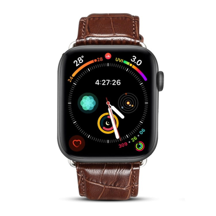 Denior Crocodile Grain Watch Cowhide Leather Watch Band for Apple Watch Ultra 49mm&Watch Ultra 2 49mm / Series 10 46mm / 9&8&7 45mm / SE 3&SE 2&6&SE&5&4 44mm / 3&2&1 42mm Denior Crocodile Grain Watch Cowhide Leather Watch Band for Apple Watch Ultra 49mm&Watch Ultra 2 49mm / Series 10 46mm / 9&8&7 45mm / SE 3&SE 2&6&SE&5&4 44mm / 3&2&1 42mm