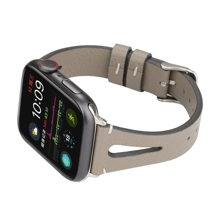 Simple V-shaped Leather Watch Band for Apple Watch Series 7 41mm / 6 & SE & 5 & 4 40mm / 3 & 2 & 1 38mm Simple V-shaped Leather Watch Band for Apple Watch Series 7 41mm / 6 & SE & 5 & 4 40mm / 3 & 2 & 1 38mm