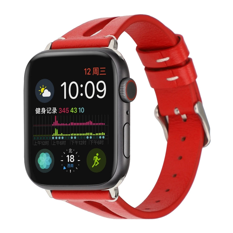 Simple V-shaped Leather Watch Band for Apple Watch Series 7 41mm / 6 & SE & 5 & 4 40mm / 3 & 2 & 1 38mm Simple V-shaped Leather Watch Band for Apple Watch Series 7 41mm / 6 & SE & 5 & 4 40mm / 3 & 2 & 1 38mm