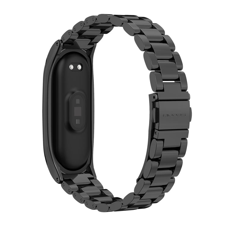 Mijobs Edelstahl-Metall-Uhrenarmband für Xiaomi Mi Band 3 & 4 & 5 & 6 Mijobs Edelstahl-Metall-Uhrenarmband für Xiaomi Mi Band 3 & 4 & 5 & 6