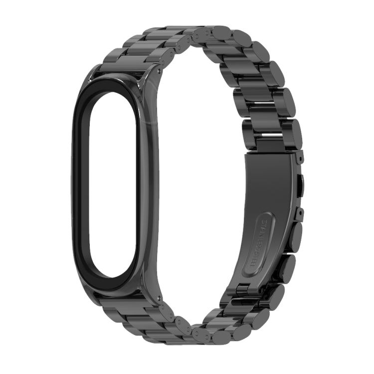 Mijobs Edelstahl-Metall-Uhrenarmband für Xiaomi Mi Band 3 & 4 & 5 & 6