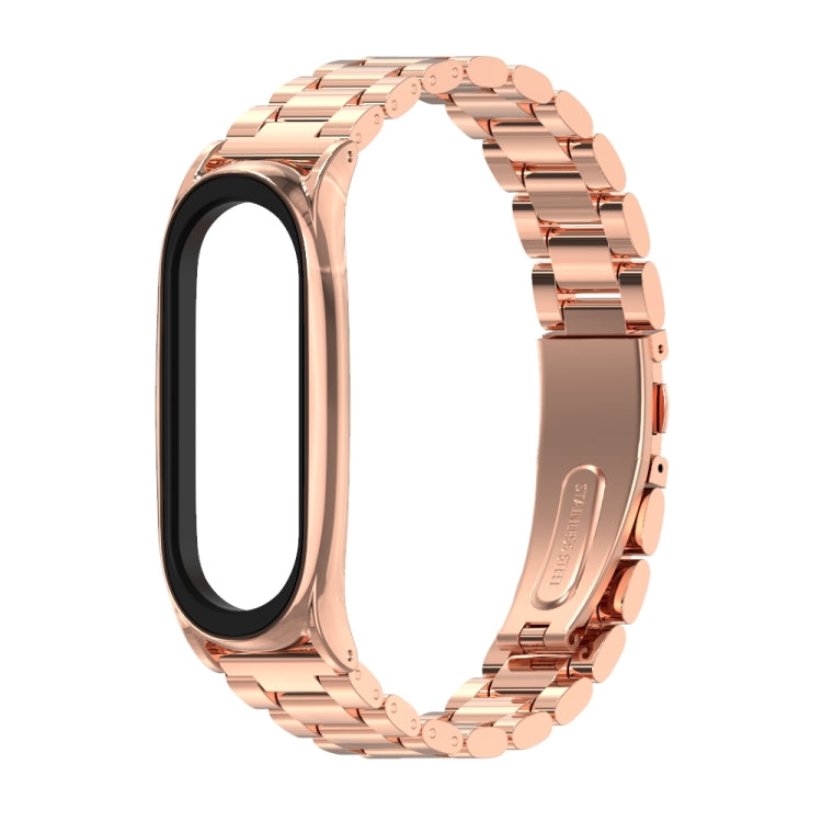 Mijobs Edelstahl-Metall-Uhrenarmband für Xiaomi Mi Band 3 & 4 & 5 & 6 Mijobs Edelstahl-Metall-Uhrenarmband für Xiaomi Mi Band 3 & 4 & 5 & 6