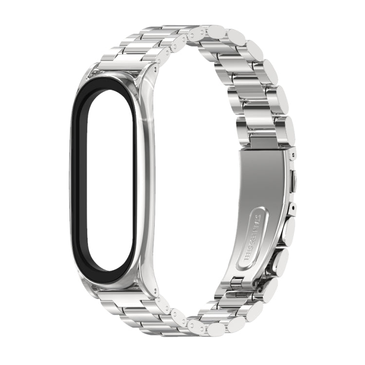Mijobs Edelstahl-Metall-Uhrenarmband für Xiaomi Mi Band 3 & 4 & 5 & 6 Mijobs Edelstahl-Metall-Uhrenarmband für Xiaomi Mi Band 3 & 4 & 5 & 6