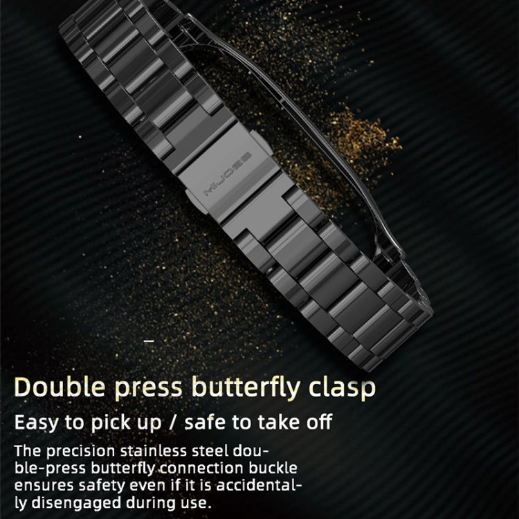 Mijobs Edelstahl-Metall-Uhrenarmband für Xiaomi Mi Band 3 & 4 & 5 & 6 Mijobs Edelstahl-Metall-Uhrenarmband für Xiaomi Mi Band 3 & 4 & 5 & 6