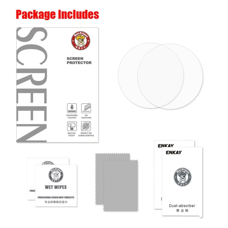 2 PCS ENKAY Hat-Prince for Samsung Gear Sport Smart Watch 0.2mm 9H Surface Hardness 2.15D Explosion-proof Tempered Glass Screen Film, For Samsung Gear Sport (2PCS) 2 PCS ENKAY Hat-Prince for Samsung Gear Sport Smart Watch 0.2mm 9H Surface Hardness 2.15D Explosion-proof Tempered Glass Screen Film, For Samsung Gear Sport (2PCS)