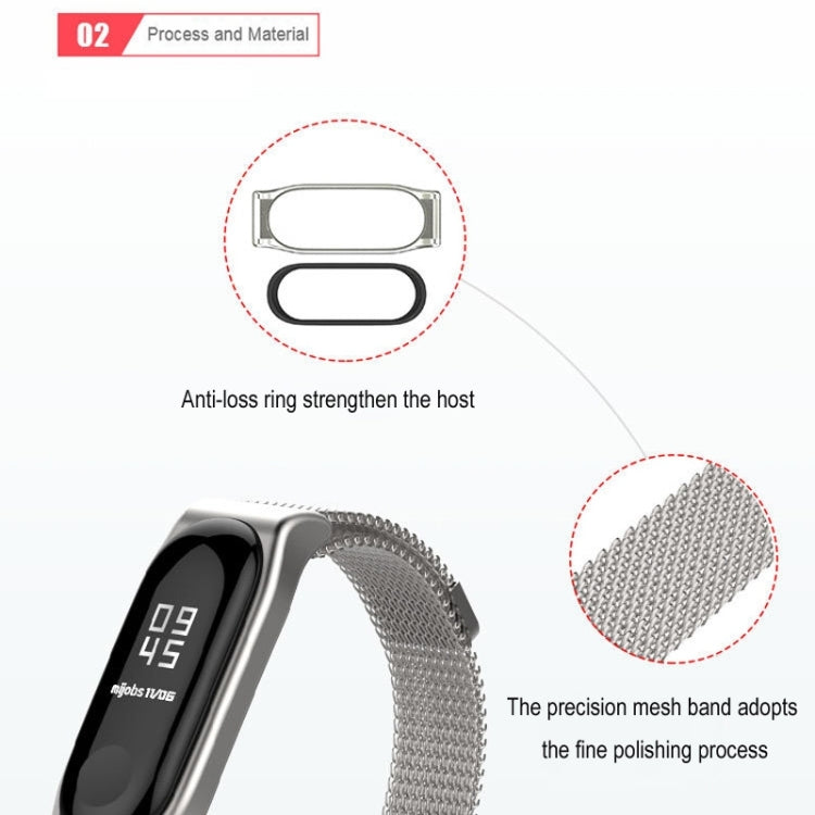Mijobs Milan CS Metal Magnetic Watch Band for Xiaomi Mi Band 3 & 4 & 5 & 6, Host not Include Mijobs Milan CS Metal Magnetic Watch Band for Xiaomi Mi Band 3 & 4 & 5 & 6, Host not Include