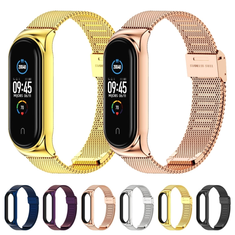 Mijobs Milan CS Screwless Buckle Metal Watch Band Case for Xiaomi Mi Band 3 & 4 & 5 & 6, Host not Included Mijobs Milan CS Screwless Buckle Metal Watch Band Case for Xiaomi Mi Band 3 & 4 & 5 & 6, Host not Included