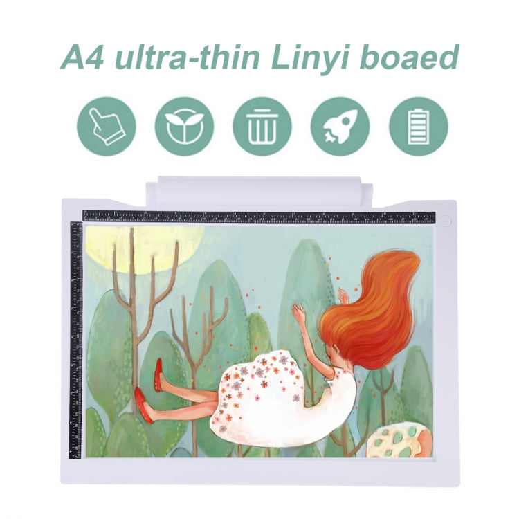 A4-19 6.5W Three Level of Brightness Dimmable A4 LED Drawing Sketchpad Light Pad with USB Cable A4-19 6.5W Three Level of Brightness Dimmable A4 LED Drawing Sketchpad Light Pad with USB Cable