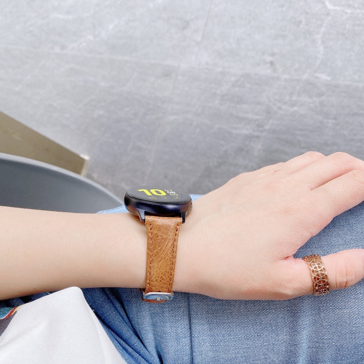 For Samsung Galaxy Watch 20mm Smart Watch Universal Double-sided Leather Small Watch Band For Samsung Galaxy Watch 20mm Smart Watch Universal Double-sided Leather Small Watch Band