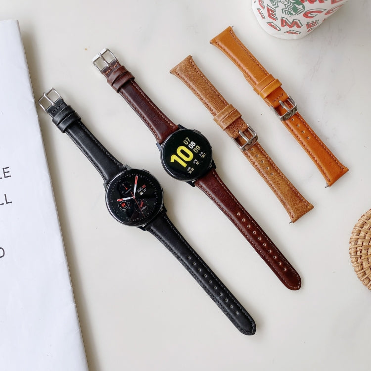 For Samsung Galaxy Watch 20mm Smart Watch Universal Double-sided Leather Small Watch Band For Samsung Galaxy Watch 20mm Smart Watch Universal Double-sided Leather Small Watch Band