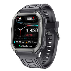 Reloj inteligente deportivo con podómetro a prueba de agua KR06, compatible con monitoreo de frecuencia cardíaca, presión arterial y llamadas Bluetooth